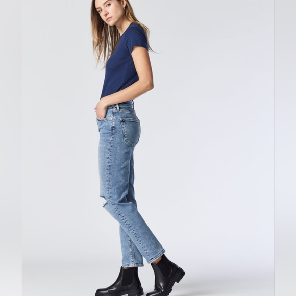 Mavi Soho Tapered Leg High Rise | Light Ripped Recycle BlueSize 27/29 - Picture 13 of 15